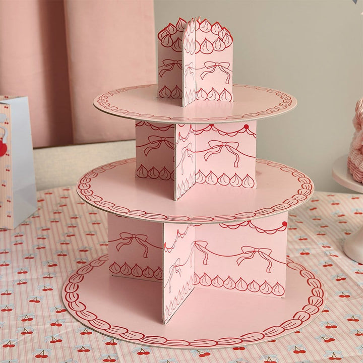 Rococo Cherries 3 Tier Cake Stand - Cherry Party Decorations cake stand Rococo Cherries 3 Tier Cake Stand