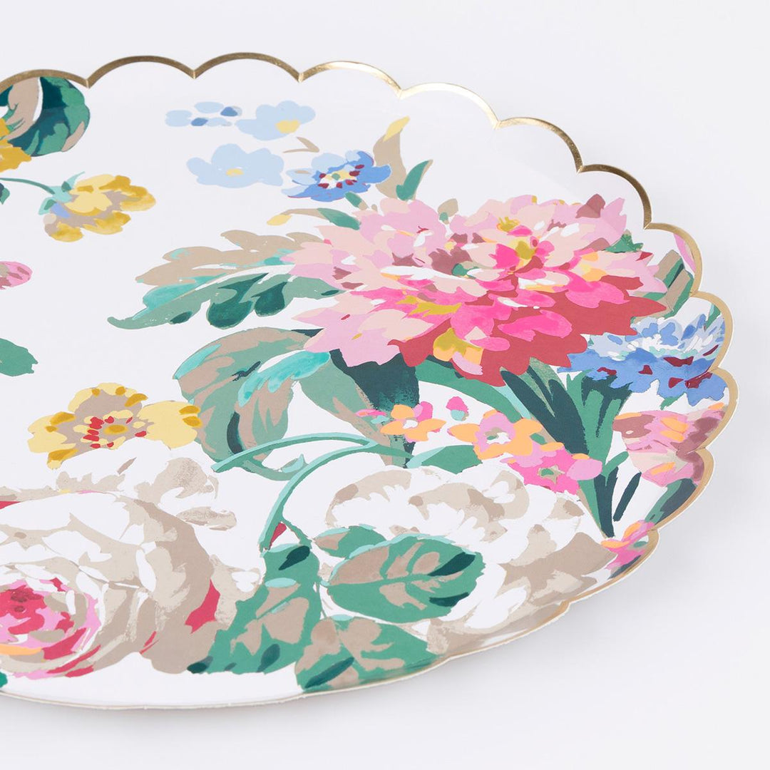 Rococo Floral Dinner Party Plates x 8 | Meri Meri party plates Rococo Floral Dinner Party Plates x 8