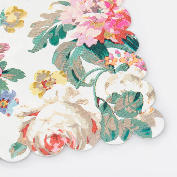 Rococo Floral Large Party Napkins x 16 | Meri Meri party napkins Rococo Floral Large Party Napkins x 16