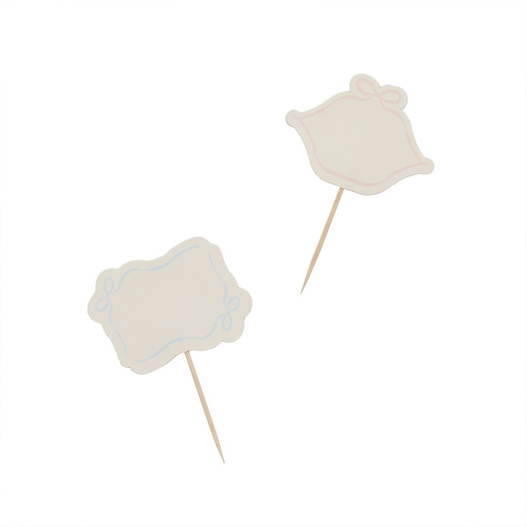 Rococo Food Picks - Vintage Party Cake Toppers x12 food pick Rococo Food Picks - Pack of 12