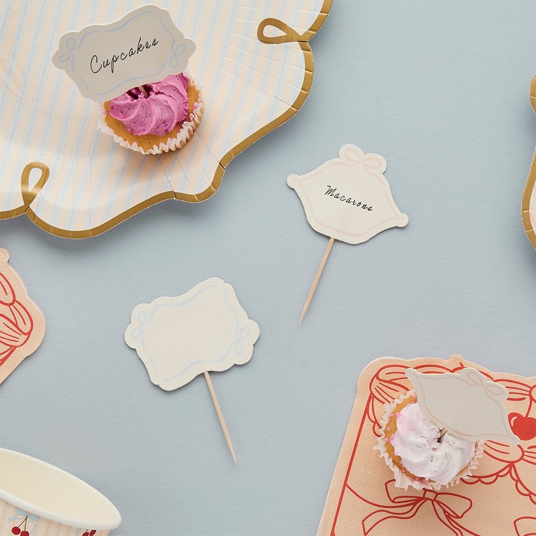 Rococo Food Picks - Vintage Party Cake Toppers x12 food pick Rococo Food Picks - Pack of 12