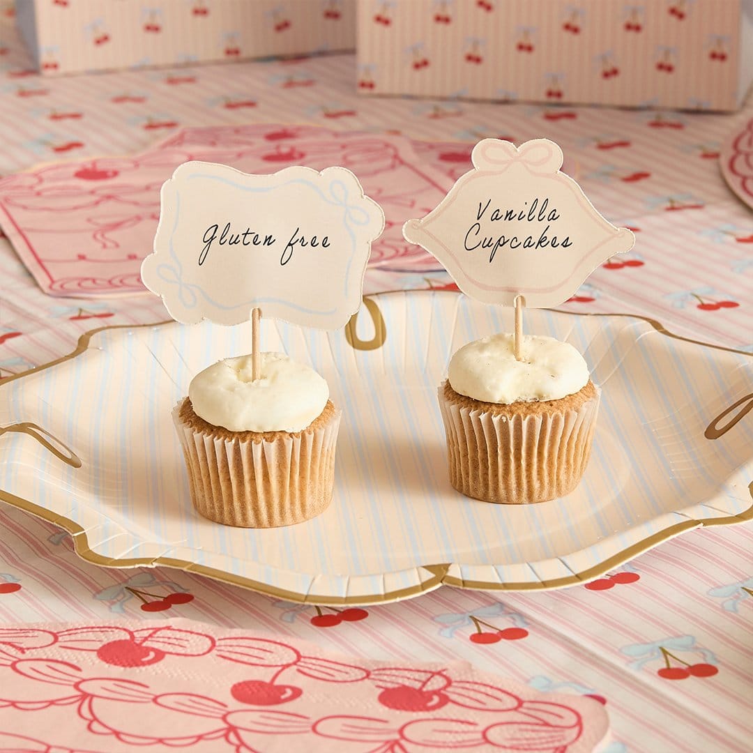 Rococo Food Picks - Vintage Party Cake Toppers x12 food pick Rococo Food Picks - Pack of 12