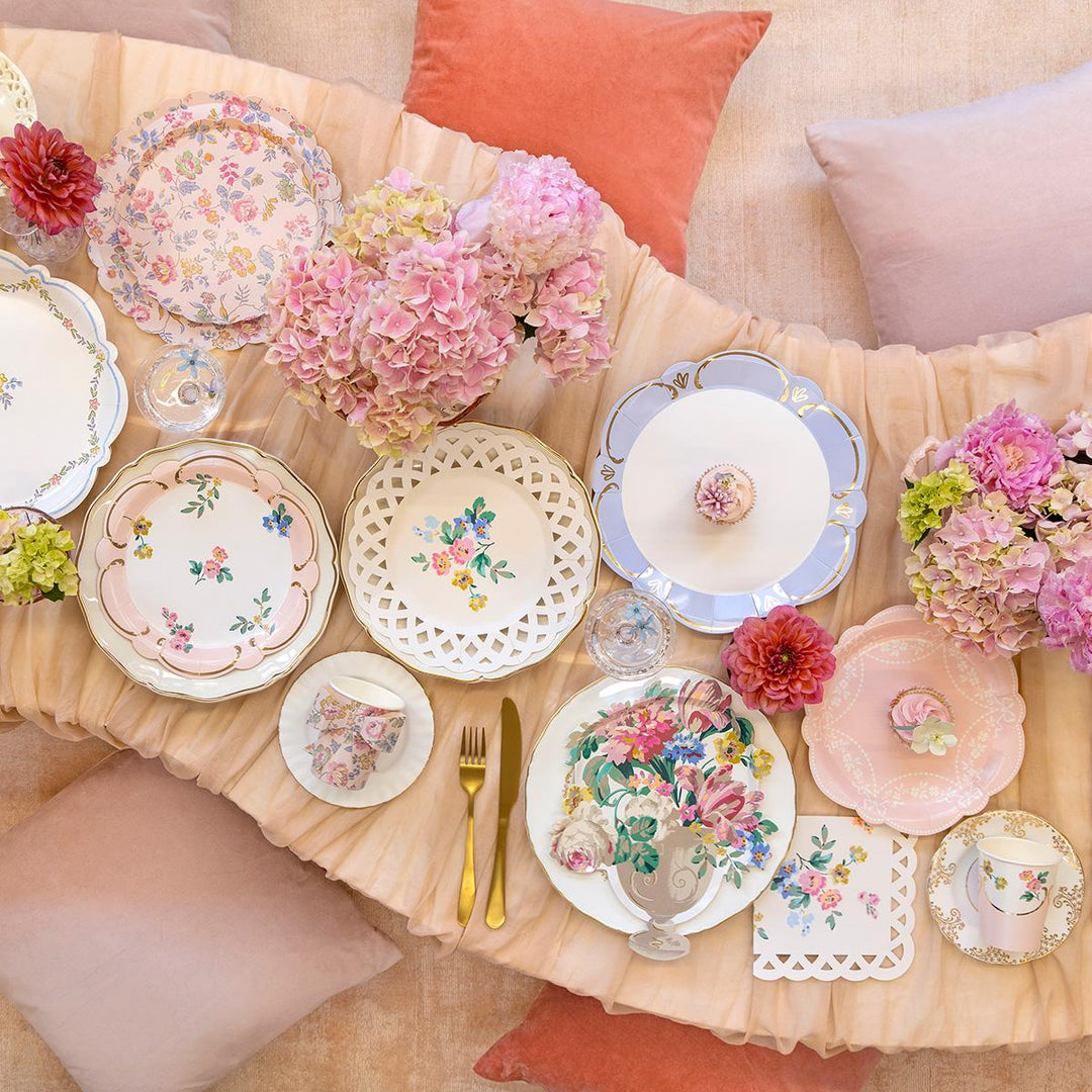 Rococo Pastel Dinner Party Plates x 8 | Meri Meri party plates Rococo Pastel Dinner Party Plates x 8