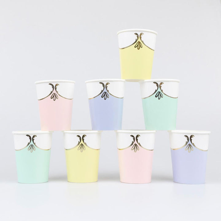 Rococo Pastel Party Cups x 8 | Meri Meri party cups Rococo Pastel Party Cups x 8