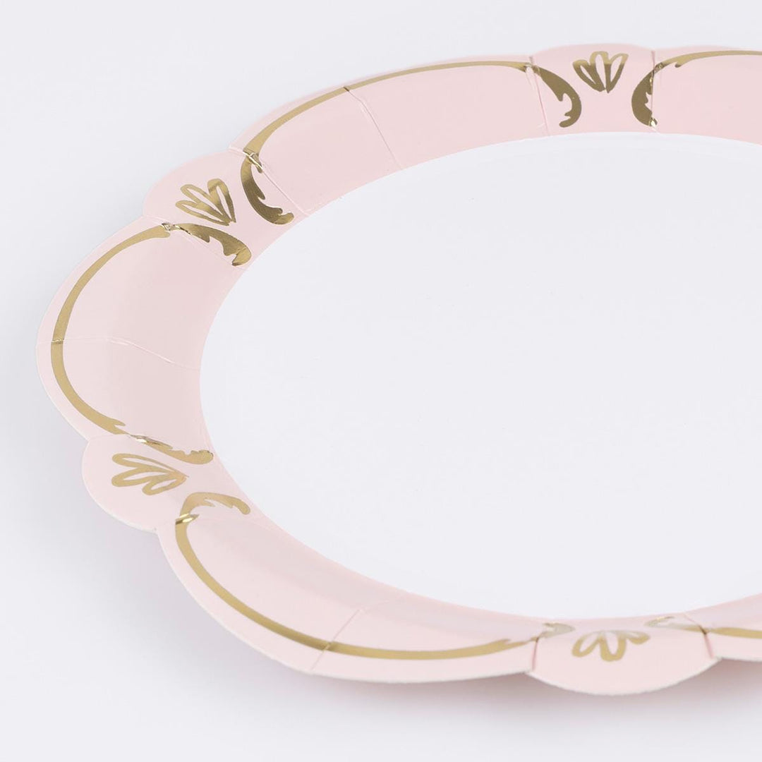 Rococo Pastel Side Party Plates x 8 | Meri Meri party plates Rococo Pastel Side Party Plates x 8