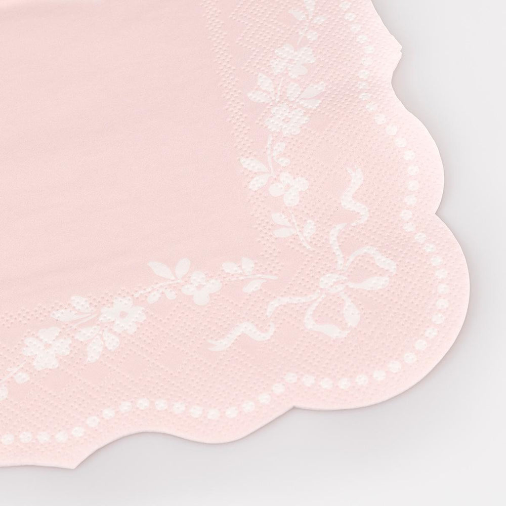 Rococo Pink Large Party Napkins x 16 | Meri Meri party napkins Rococo Pink Large Party Napkins x 16