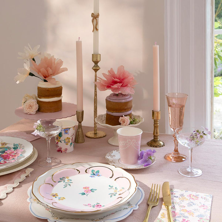 Rococo Pink Party Cups x 8 | Meri Meri party cups Rococo Pink Party Cups x 8