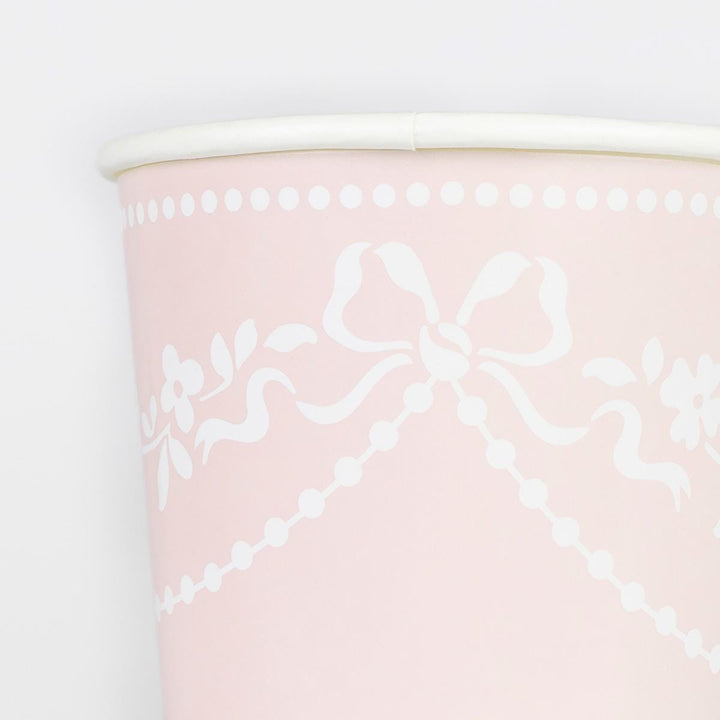 Rococo Pink Party Cups x 8 | Meri Meri party cups Rococo Pink Party Cups x 8