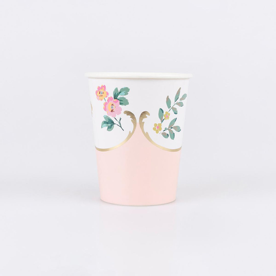 Rococo Posy Party Cups x 8 | Meri Meri party cups Rococo Posy Party Cups x 8