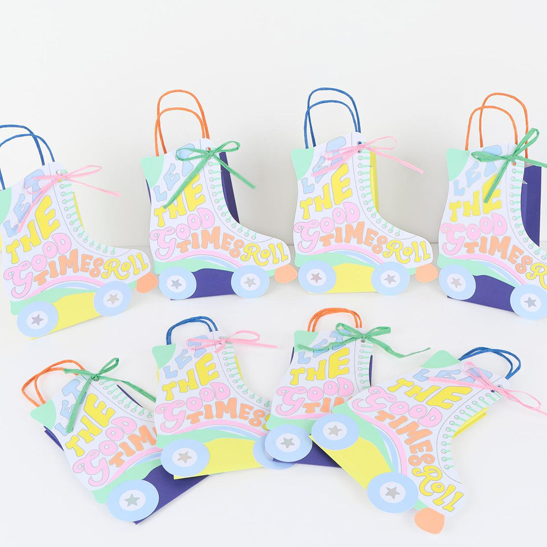Roller Skate Party Bags x 8 | Meri Meri | Little Big Party Party Bags Roller Skate Party Bags x 8