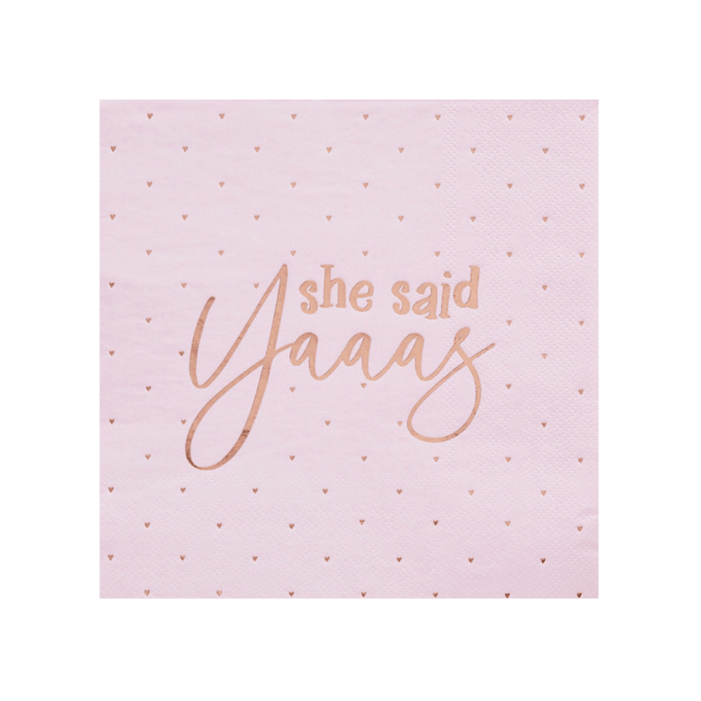 Rose Gold Foiled Hen Party Napkins Party Supplies Rose Gold Foiled Hen Party Napkins x 20