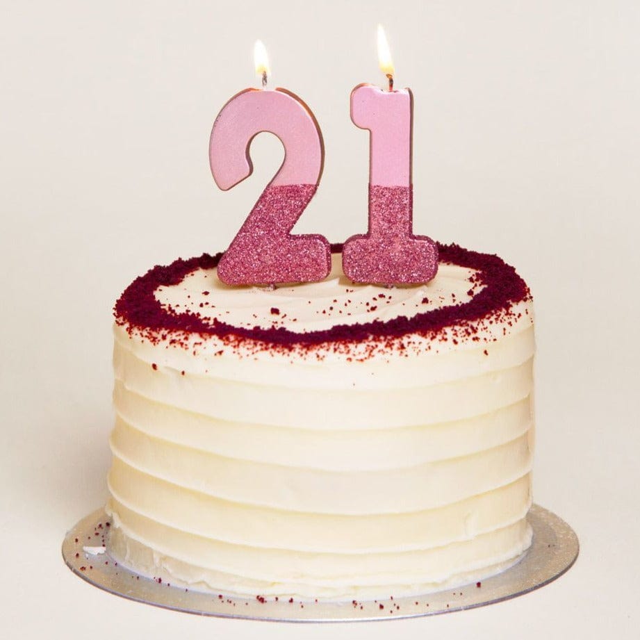 Birthday Candles Rose Gold Glitter Number Candle - 1