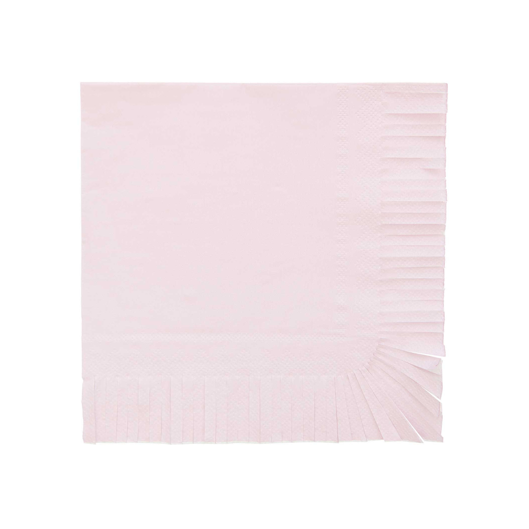 Rose Pink Fringed Party Napkins x 20 Paper Napkins Rose Pink Fringed Party Napkins x 20