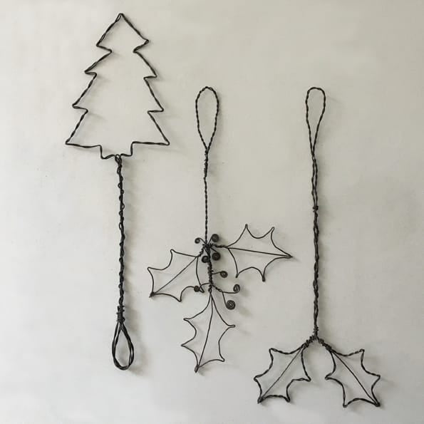 Rusty Wire Christmas Tree Decoration | East of India Christmas Decoration East of India Rusty Wire Christmas Tree Decoration