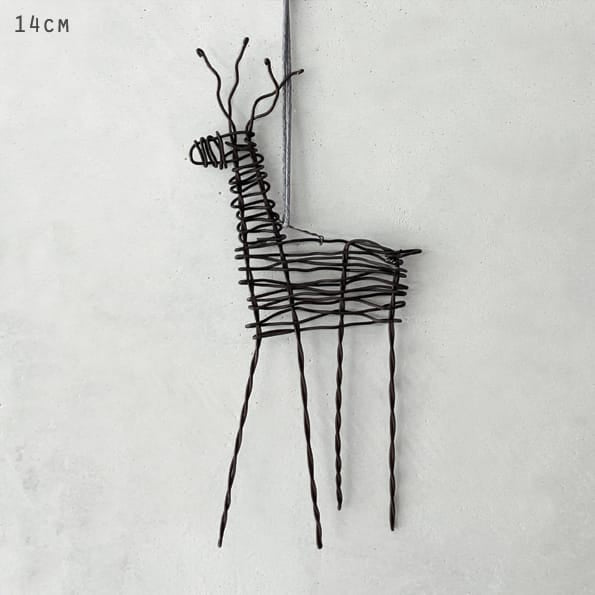 Rusty Wire Reindeer Hanging Decoration | East of India Hanging Decoration East of India Rusty Wire Reindeer Hanging Decoration