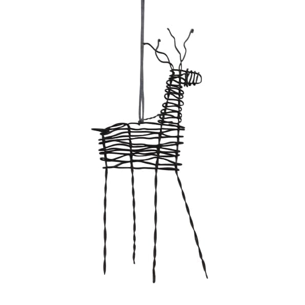 Rusty Wire Reindeer Hanging Decoration | East of India Hanging Decoration East of India Rusty Wire Reindeer Hanging Decoration