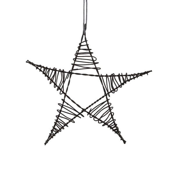 Rusty Wire Star Hanging Decoration | East of India Hanging Decoration East of India Rusty Wire Star Hanging Decoration