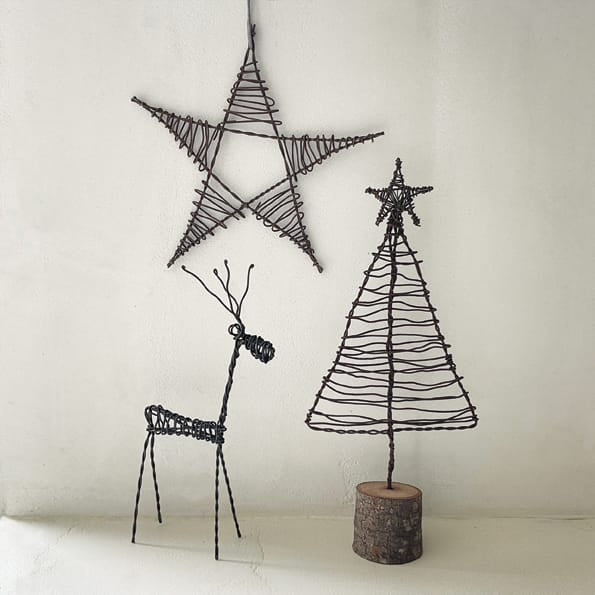 Rusty Wire Star Hanging Decoration | East of India Hanging Decoration East of India Rusty Wire Star Hanging Decoration