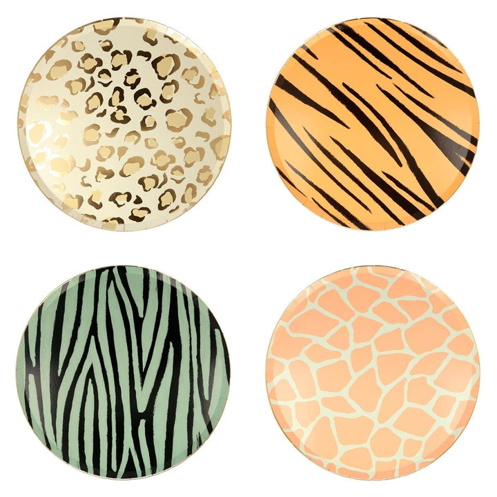 Safari Animal Print Dinner Plates x 8 | Party Tableware UK Tableware Safari Animal Print Dinner Plates x 8