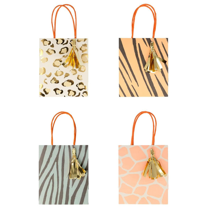 Safari Animal Print Party Bags x 8 | Party Bags UK Party Bags Safari Animal Print Party Bags x 8