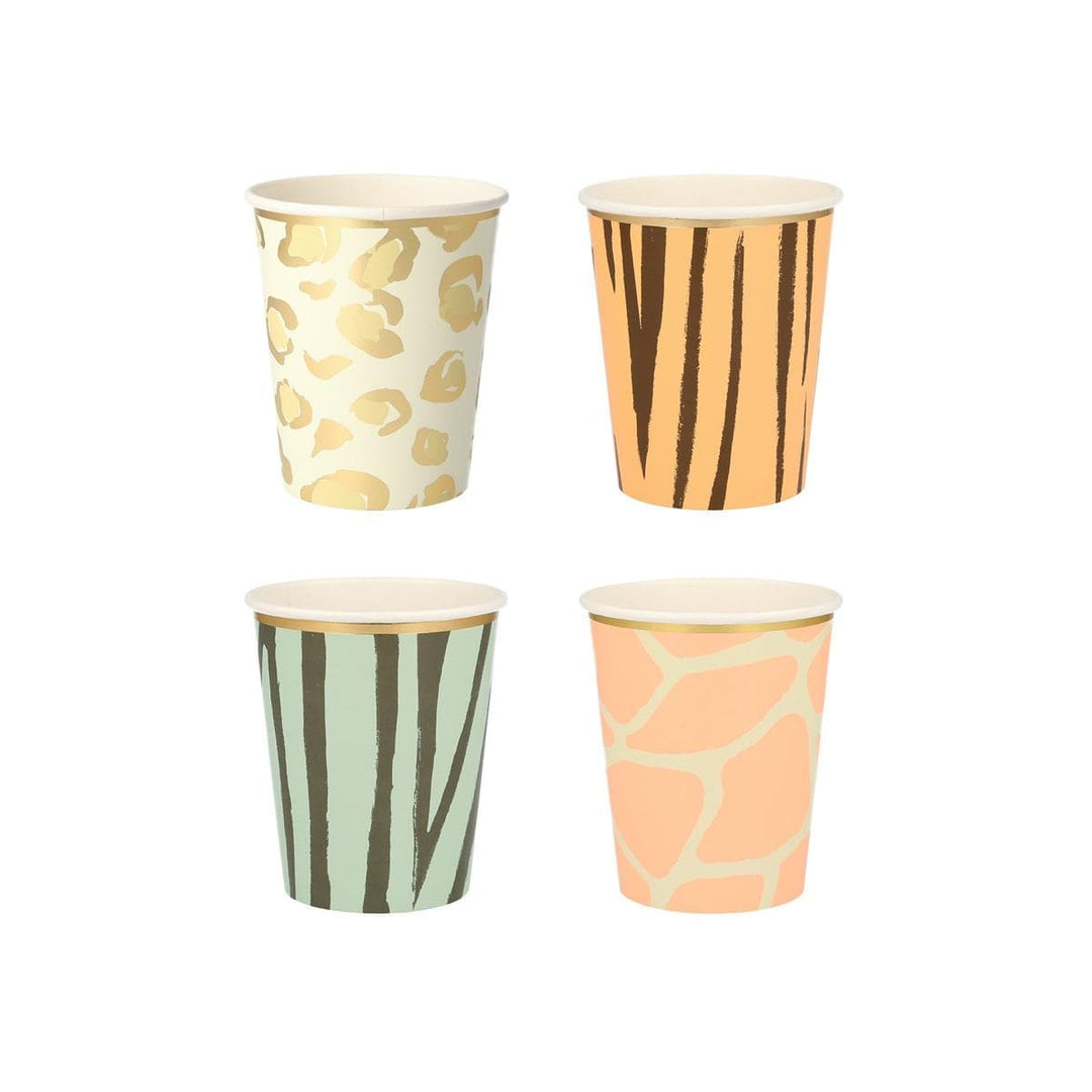Safari Animal Print Party Cups x 8 | Party Tableware UK Tableware Safari Animal Print Party Cups x 8