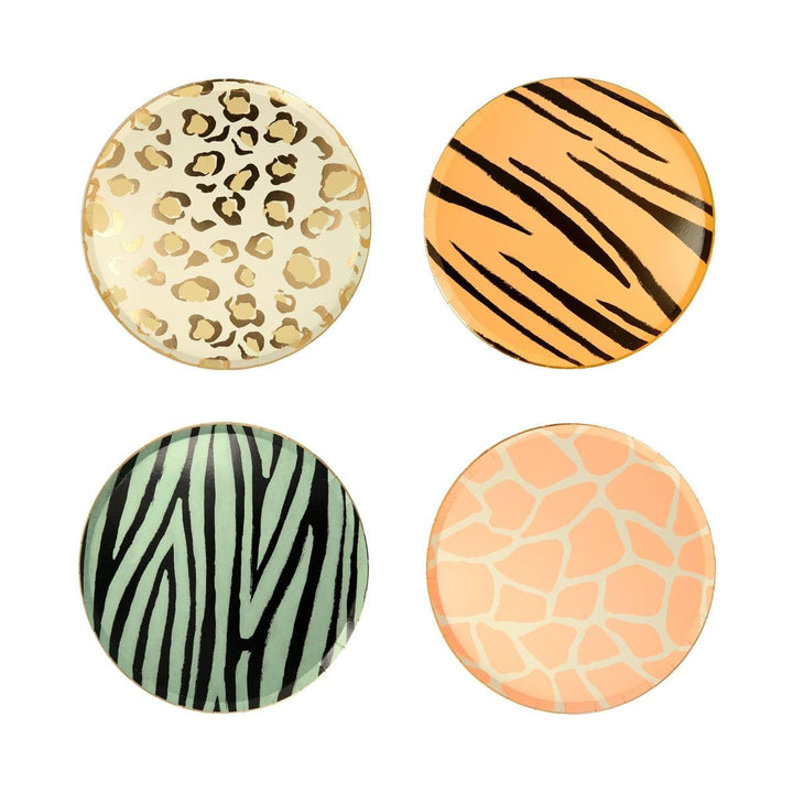 Safari Animal Print Side Plates x 8 | Party Tableware UK Tableware Safari Animal Print Side Plates x 8