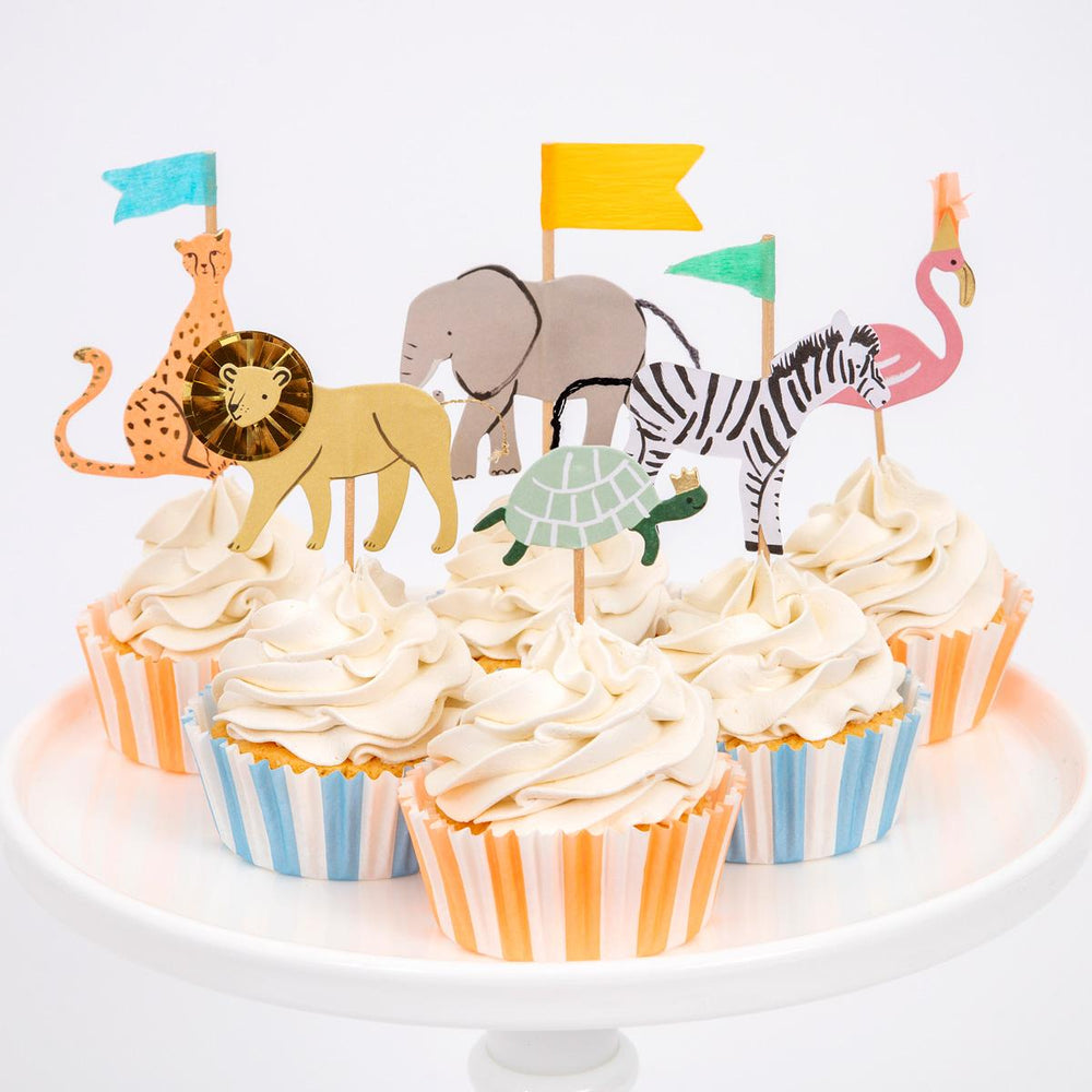 Safari Animals Cupcake Kit x 24 | Cake Decorating UK Cake Decorating Supplies Safari Animals Cupcake Kit x 24 toppers