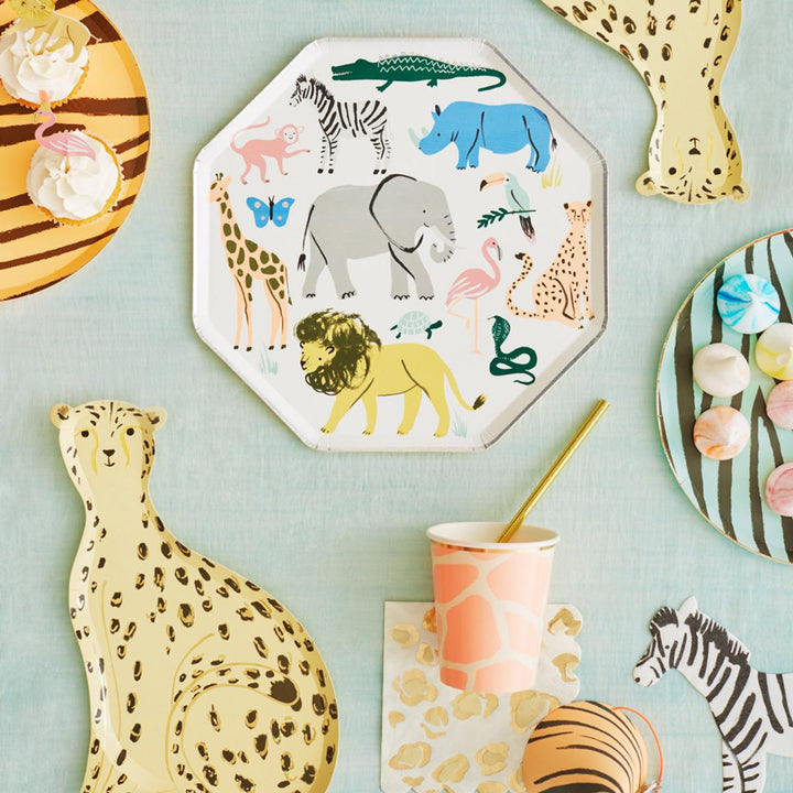 Safari Animals Dinner Plates x 8 | Party Tableware UK Tableware Safari Animals Dinner Plates x 8