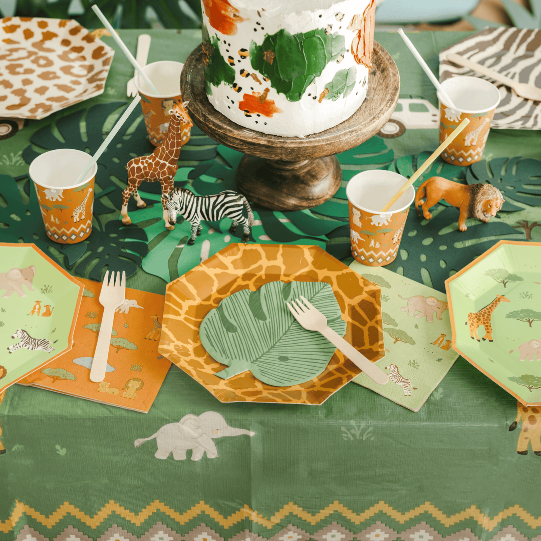Safari Animals Large Party Napkins x 12 - Safari Birthday Party Supplies party napkins Safari Animals Large Party Napkins x 12