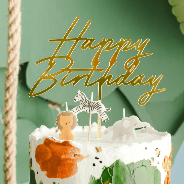Safari Animals Party Candles x 3 - Safari Birthday Party Supplies Birthday Candles Safari Animals Party Candles x 3