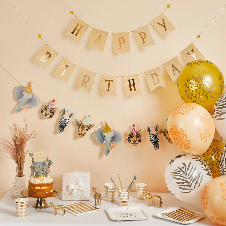 Safari Party Animal Bundle Bunting Safari Party Animal Bundle Set of all 3 (with discount)