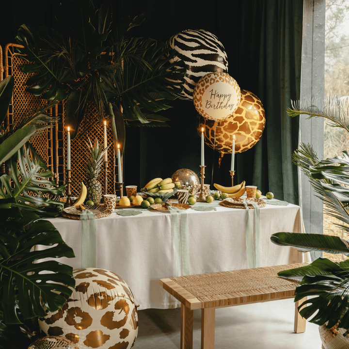 Safari Party - Matte Zebra Stripe Ball Foil Balloon Foil Balloon Matte Zebra Stripe Ball Foil Balloon