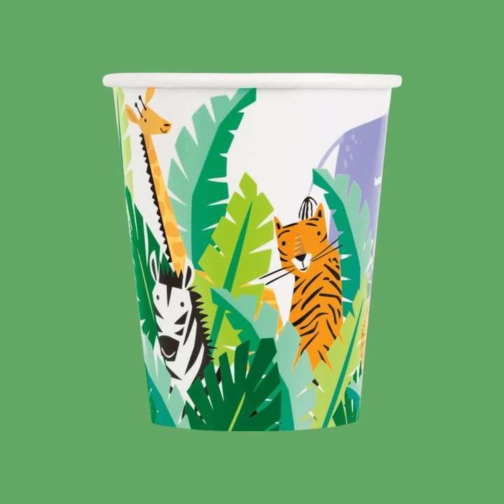 Safari Party Supplies - Animal Safari Party Cups x 8 Party Supplies Animal Safari Party Cups x 8