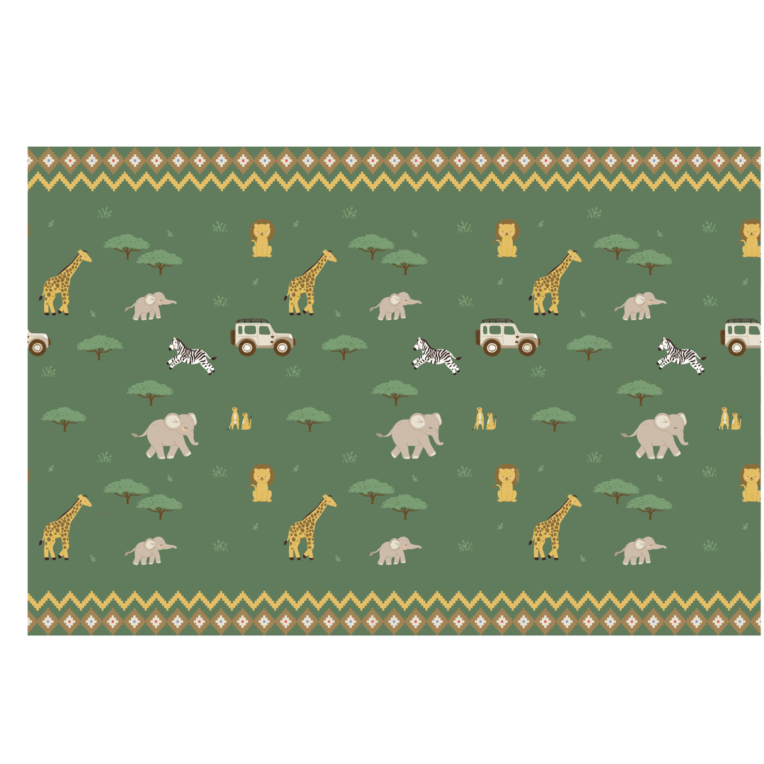 Safari Party Tablecover - Safari Birthday Party Supplies table cover Safari Party Tablecover