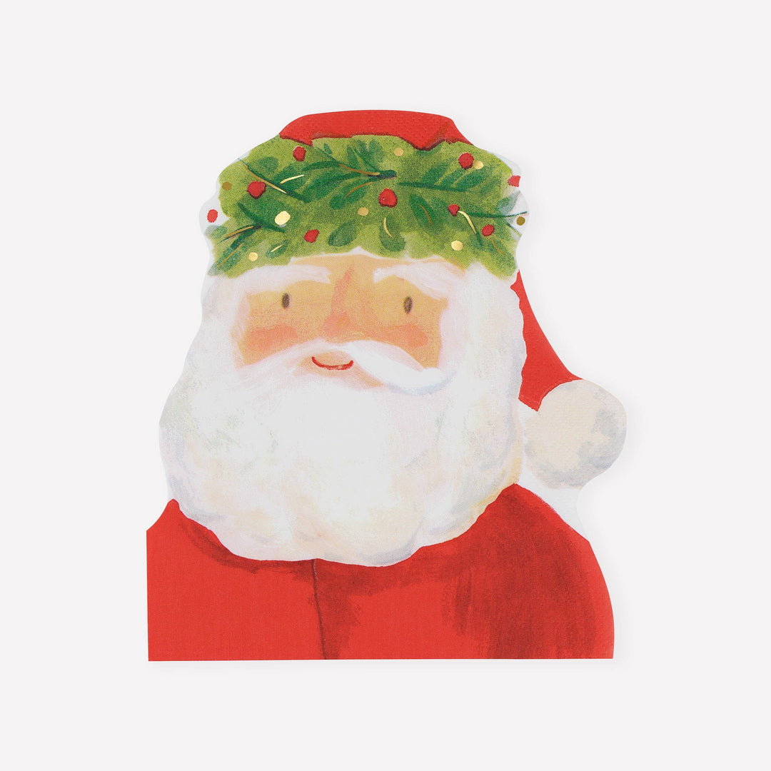 Santa Claus Christmas Party Napkins x 16 | Meri Meri Christmas Table party napkins Santa Claus Christmas Party Napkins x 16