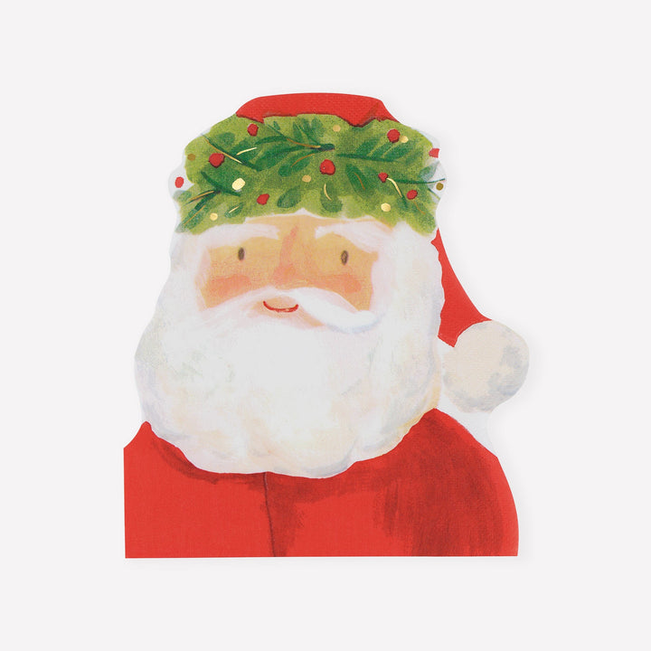 Santa Claus Christmas Party Napkins x 16 | Meri Meri Christmas Table party napkins Santa Claus Christmas Party Napkins x 16
