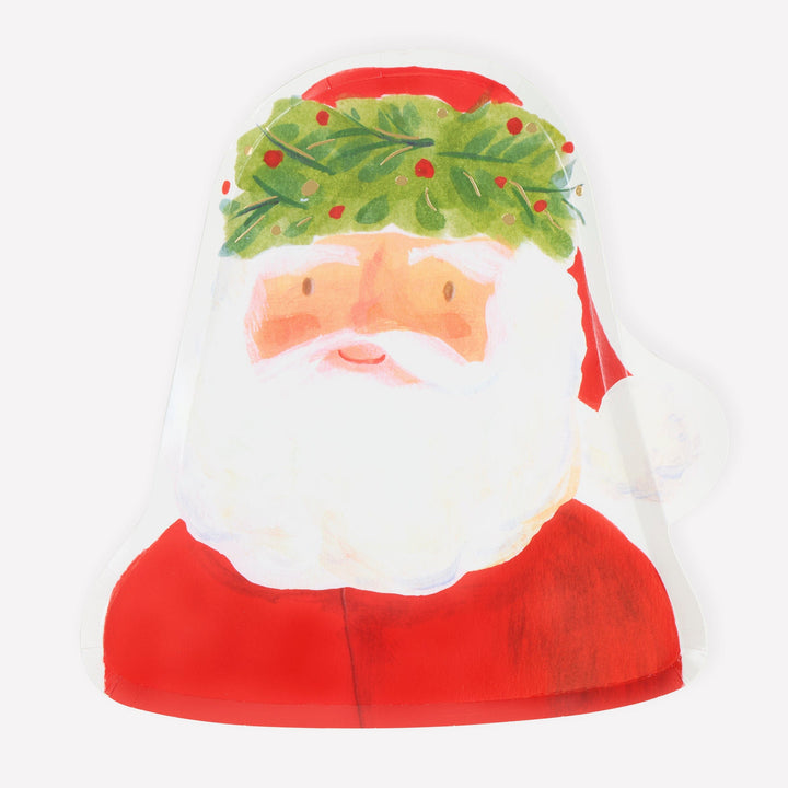 Santa Claus Christmas Party Plates x 8 | Meri Meri Christmas Table party plates Santa Claus Christmas Party Plates x 8