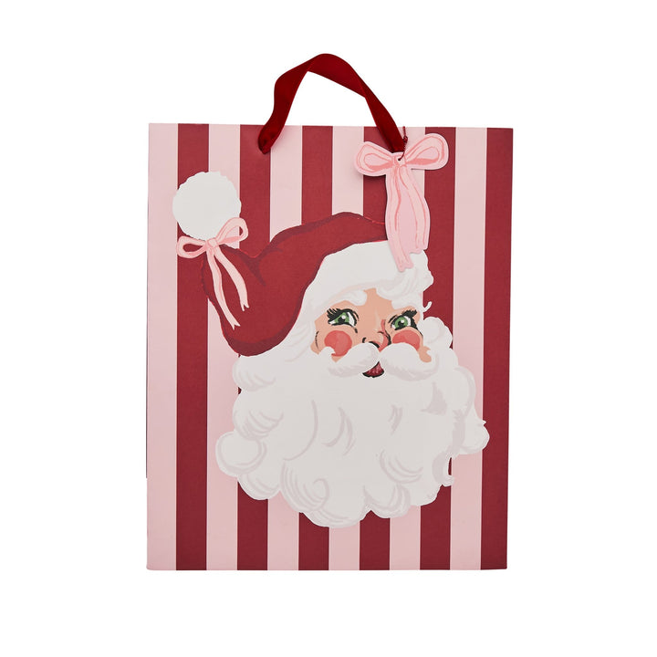 Santa &amp; Stripe Medium Gift Bag | Hootyballoo Christmas Gift Bags Gift Bags Santa &amp; Stripe Medium Gift Bag