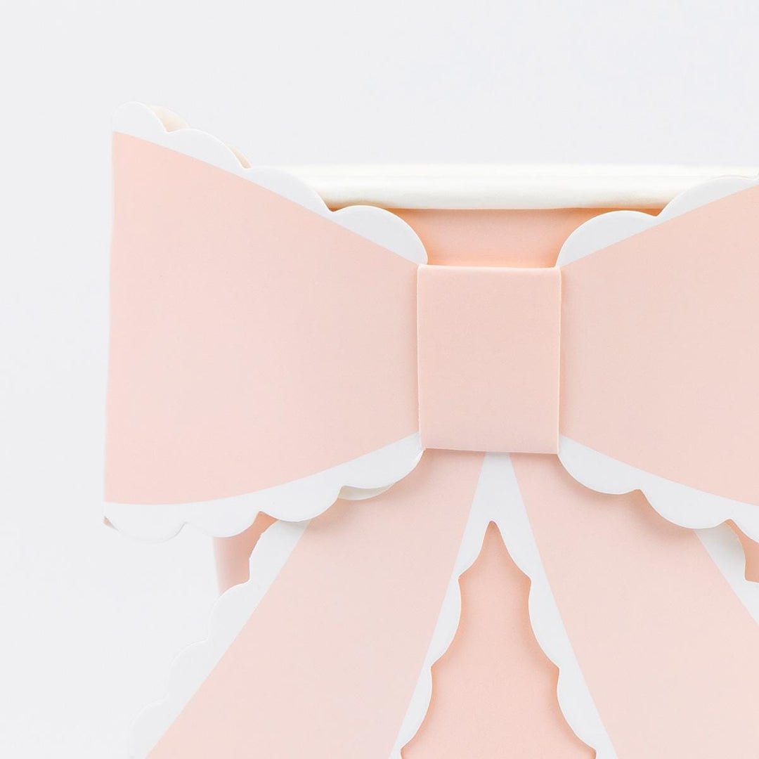 Scalloped Bow Party Cups x 8 | Meri Meri party cups Scalloped Bow Party Cups x 8
