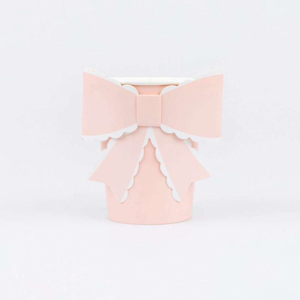 Scalloped Bow Party Cups x 8 | Meri Meri party cups Scalloped Bow Party Cups x 8