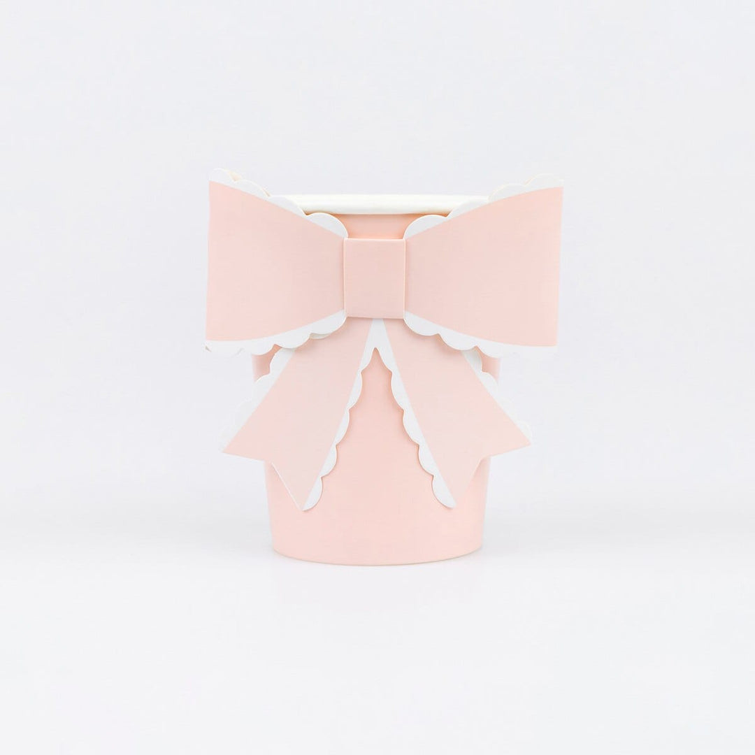 Scalloped Bow Party Cups x 8 | Meri Meri party cups Scalloped Bow Party Cups x 8