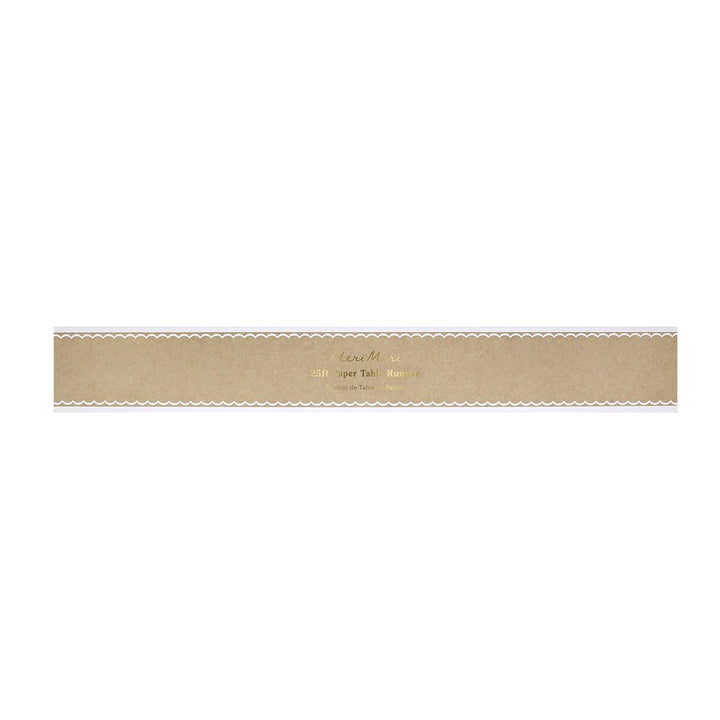 Scalloped Edge Kraft Paper Table Runner | Meri Meri Tableware Scalloped Edge Kraft Paper Table Runner