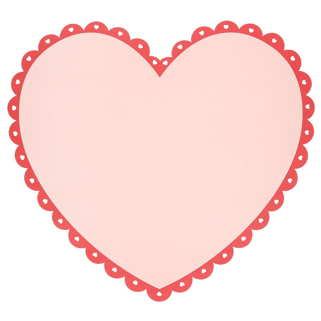 Scalloped Heart Paper Party Placemats x 12 | Meri Meri Placemats Scalloped Heart Paper Party Placemats x 12