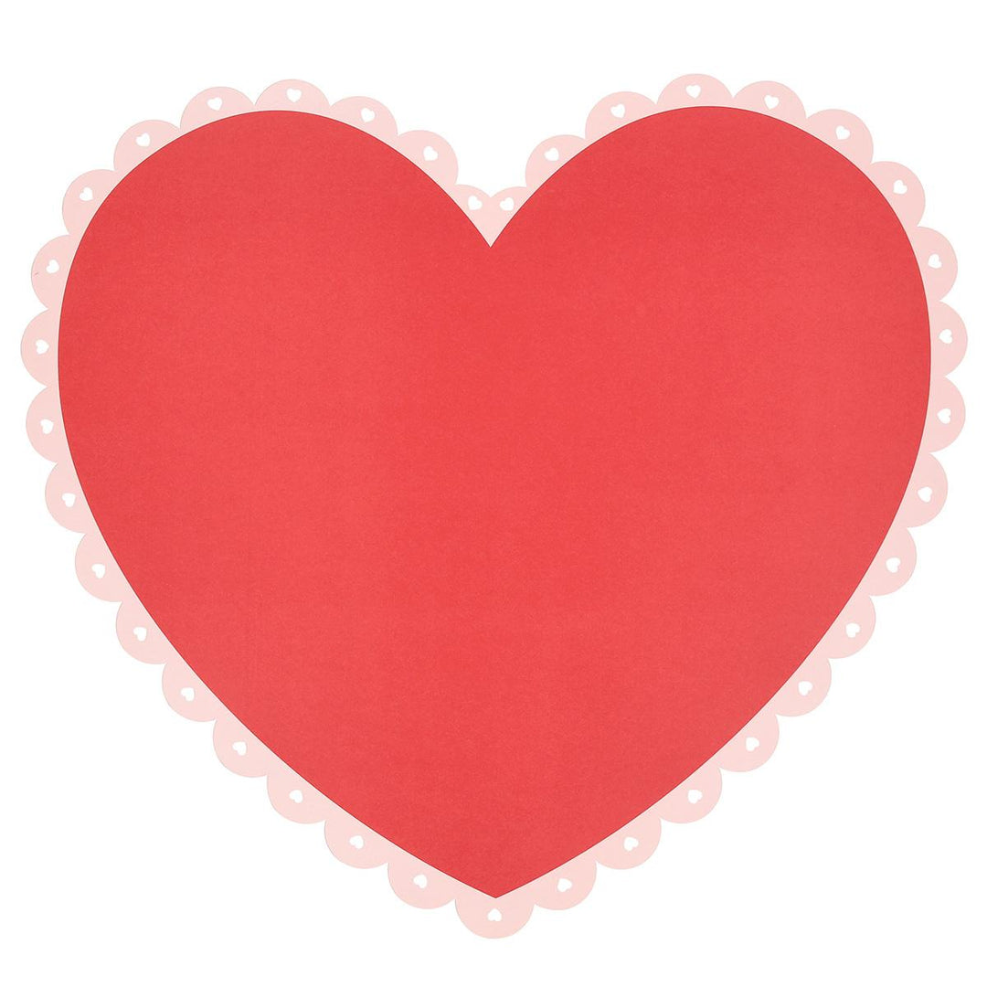 Scalloped Heart Paper Party Placemats x 12 | Meri Meri Placemats Scalloped Heart Paper Party Placemats x 12