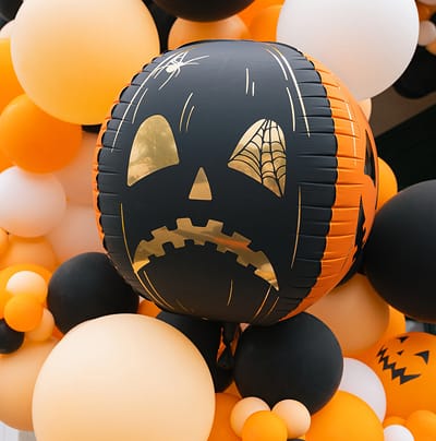Scary Pumpkins Sphere Foil Balloon (29 inch) Foil Balloon Scary Pumpkins Sphere Foil Balloon (29 inch) Default