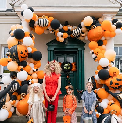 Scary Pumpkins Sphere Foil Balloon (29 inch) Foil Balloon Scary Pumpkins Sphere Foil Balloon (29 inch) Default