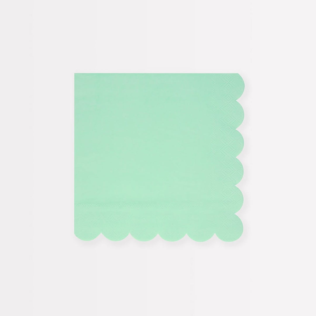 Sea Foam Green Small Party Napkins x 16 | Meri Meri party napkins Sea Foam Green Small Party Napkins x 16