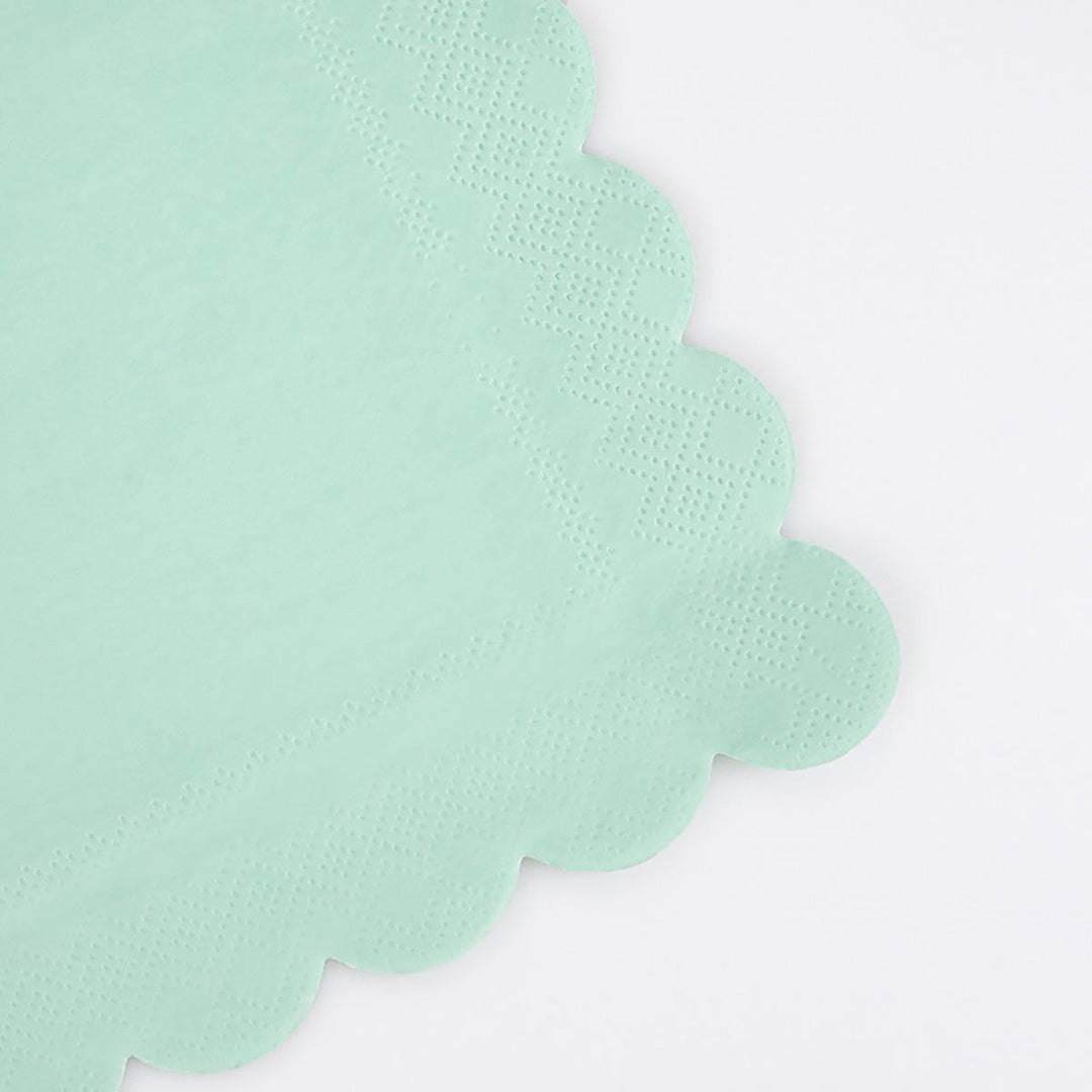 Sea Foam Green Small Party Napkins x 16 | Meri Meri party napkins Sea Foam Green Small Party Napkins x 16