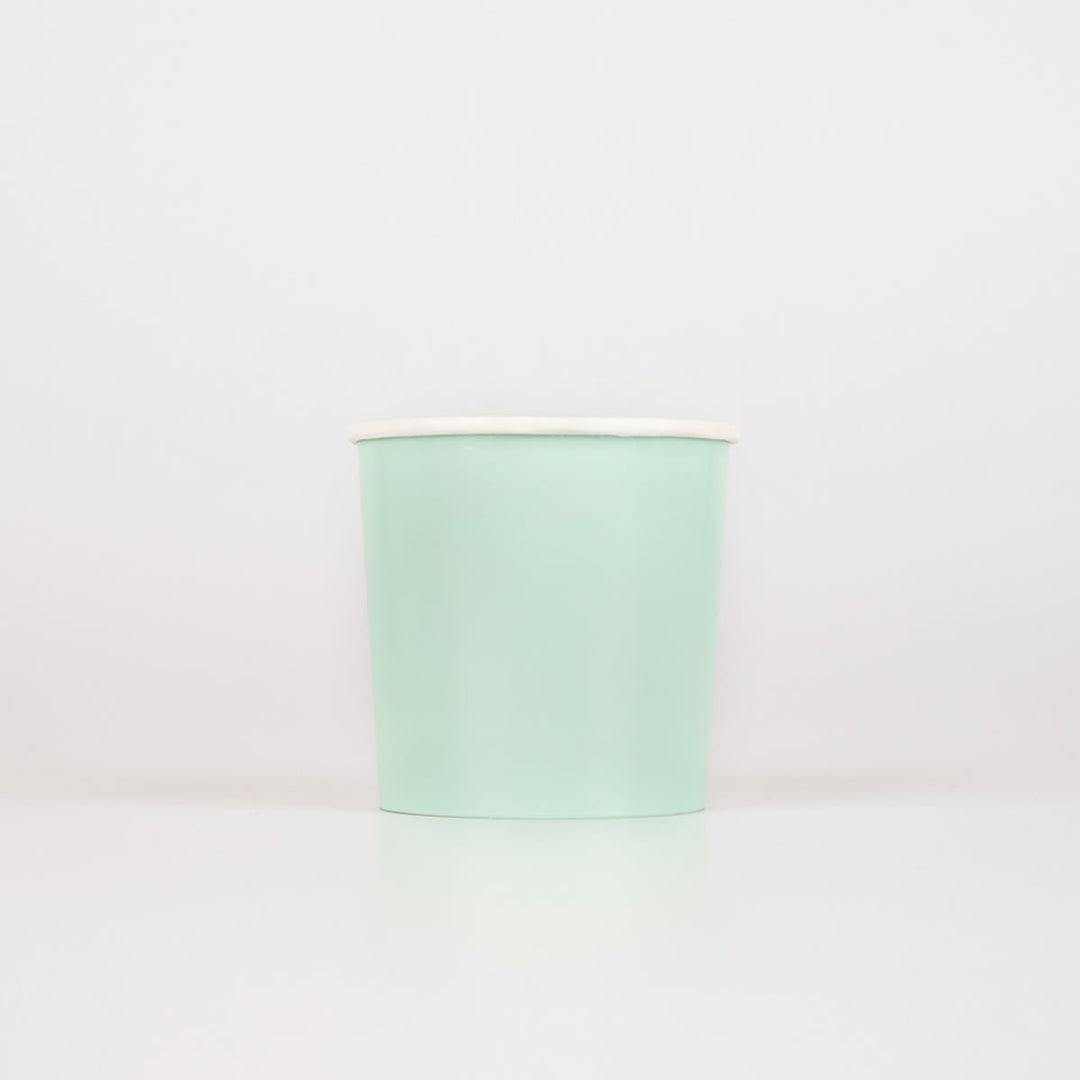 Sea Foam Green Tumbler Party Cups x 8 | Meri Meri party cups Sea Foam Green Tumbler Party Cups x 8
