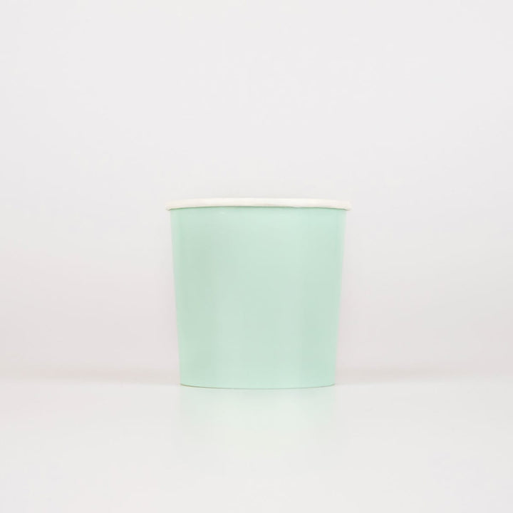 Sea Foam Green Tumbler Party Cups x 8 | Meri Meri party cups Sea Foam Green Tumbler Party Cups x 8